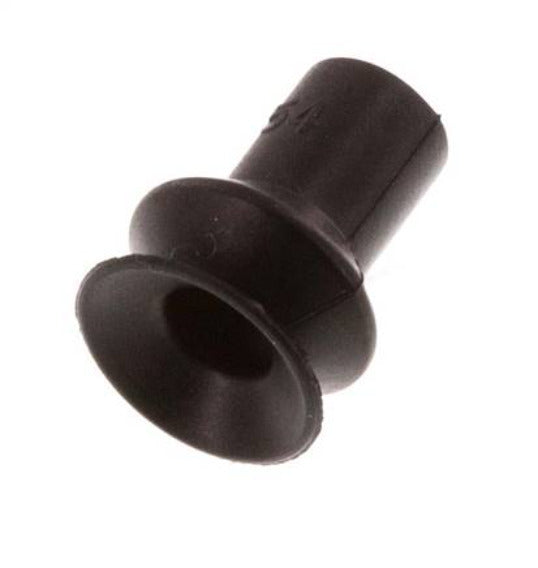 11mm Bellows CR Black Vacuum Suction Cup Stroke 5mm [2 Pieces]