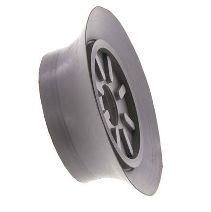 100mm Flat NBR Grey Vacuum Suction Cup G 1/4 inch Female Stroke 6mm Thin Lips