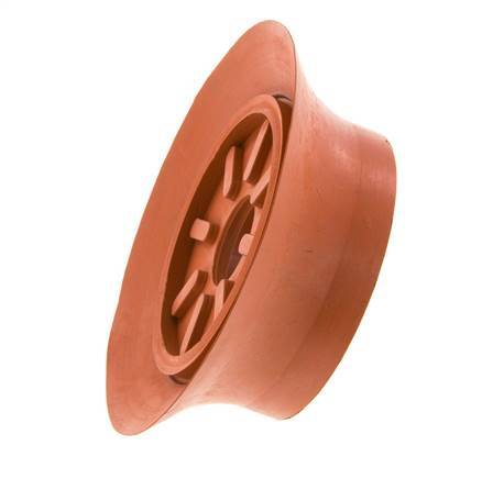 100mm Flat SBR Reddish brown Vacuum Suction Cup G 1/4 inch Female Stroke 6mm Thin Lips