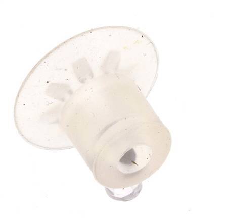 17mm Flat Silicone Clear Vacuum Suction Cup Stroke 0.5mm