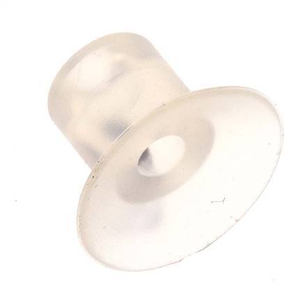17mm Flat Silicone Clear Vacuum Suction Cup Stroke 2mm