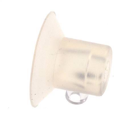 17mm Flat Silicone Clear Vacuum Suction Cup Stroke 2mm