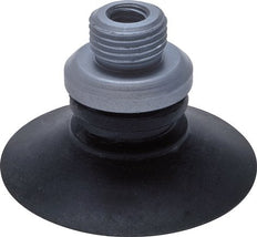 22mm Flat CR Black Vacuum Suction Cup Stroke 2mm Support Ribs [2 Pieces]