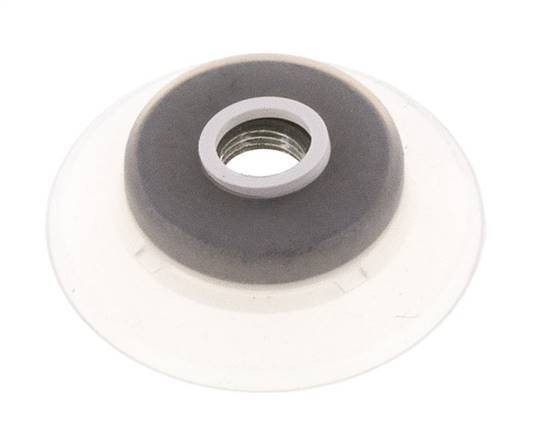 60mm Flat Silicone Clear Vacuum Suction Cup G 1/4 inch Female Stroke 5mm Robust Lips