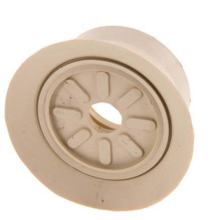 70mm Flat NR Beige Vacuum Suction Cup G 1/4 inch Female Stroke 6mm Thin Lips