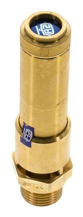 G 1/2'' Brass Pre-Set Safety Valve 39 bar (565.66 psi) DN 10