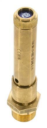 G 3/4'' Brass Pre-Set Safety Valve 44.5 bar (645.43 psi) DN 10