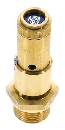 G 3/4'' Brass Pre-Set Safety Valve 4.9 bar (71.07 psi) DN 10