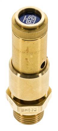 G 1/2'' Brass Pre-Set Safety Valve 6.6 bar (95.73 psi) DN 10