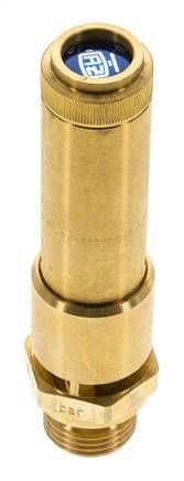 G 1/2'' Brass Pre-Set Safety Valve 8.6 bar (124.73 psi) DN 10