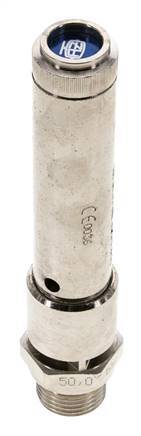 G 1/2'' Nickel-plated Brass Pre-Set Safety Valve 43 bar (623.67 psi) DN 10