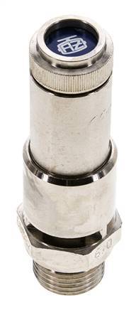 G 1/2'' Nickel-plated Brass Pre-Set Safety Valve 7 bar (101.53 psi) DN 10