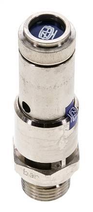 G 1/2'' Nickel-plated Brass Pre-Set Safety Valve 5 bar (72.52 psi) DN 10