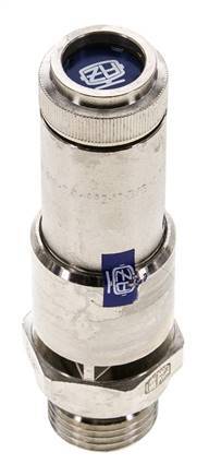 G 1/2'' Nickel-plated Brass Pre-Set Safety Valve 1 bar (14.5 psi) DN 10