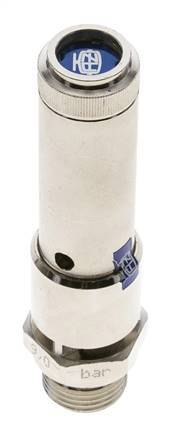 G 1/2'' Nickel-plated Brass Pre-Set Safety Valve 13 bar (188.55 psi) DN 10