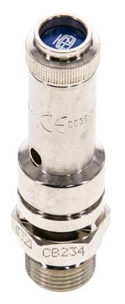 G 1/4'' Nickel-plated Brass Pre-Set Safety Valve 7.5 bar (108.78 psi) DN 8