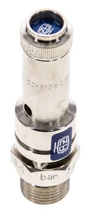 G 3/8'' Nickel-plated Brass Pre-Set Safety Valve 8 bar (116.03 psi) DN 8