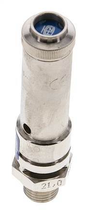 G 1/4'' Nickel-plated Brass Pre-Set Safety Valve 21 bar (304.58 psi) DN 8