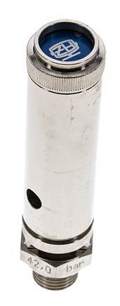 G 1/4'' Nickel-plated Brass Pre-Set Safety Valve 42 bar (609.17 psi) DN 8
