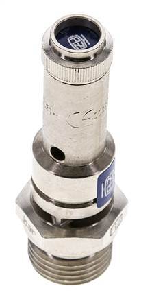 G 1/2'' Nickel-plated Brass Pre-Set Safety Valve 0.5 bar (7.25 psi) DN 8