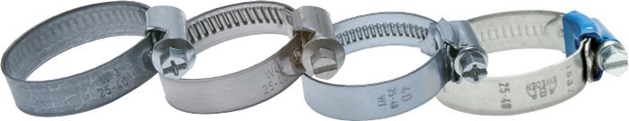 20 - 32 mm Hose Clamp with a Galvanised Steel 12 mm band With Butterfly Handle - Norma [5 Pieces]