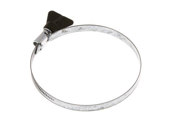 80 - 100 mm Hose Clamp with a Galvanised Steel 9 mm band With Butterfly Handle - Norma [5 Pieces]