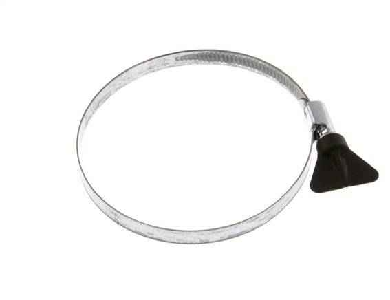 80 - 100 mm Hose Clamp with a Galvanised Steel 9 mm band With Butterfly Handle - Norma [5 Pieces]
