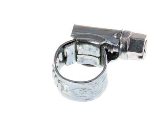 8 - 12 mm Hose Clamp with a Galvanised Steel 9 mm band - Ideal [10 Pieces]