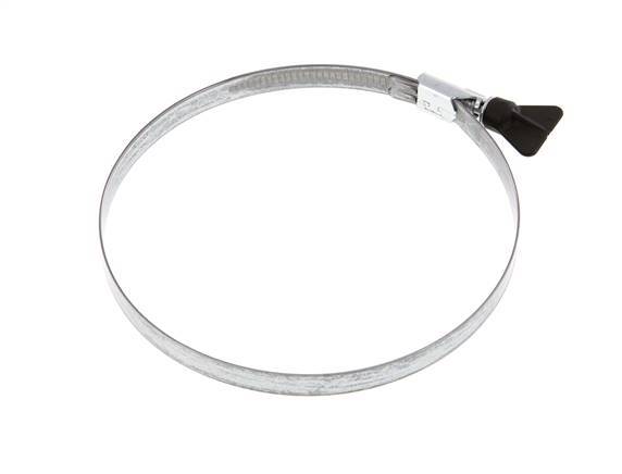 130 - 150 mm Hose Clamp with a Galvanised Steel 12 mm band With Butterfly Handle - Norma [2 Pieces]