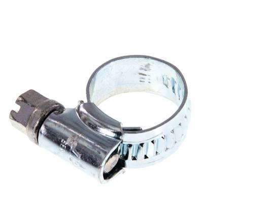 10 - 16 mm Hose Clamp with a Galvanised Steel 9 mm band - Ideal [10 Pieces]