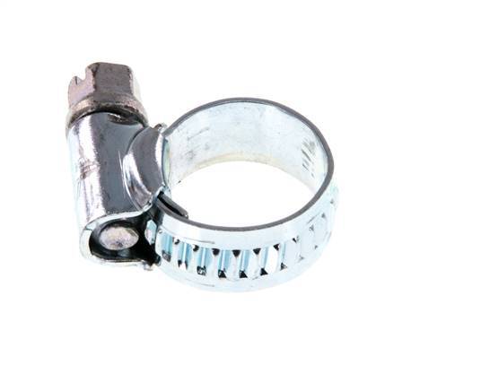 10 - 16 mm Hose Clamp with a Galvanised Steel 9 mm band - Ideal [10 Pieces]