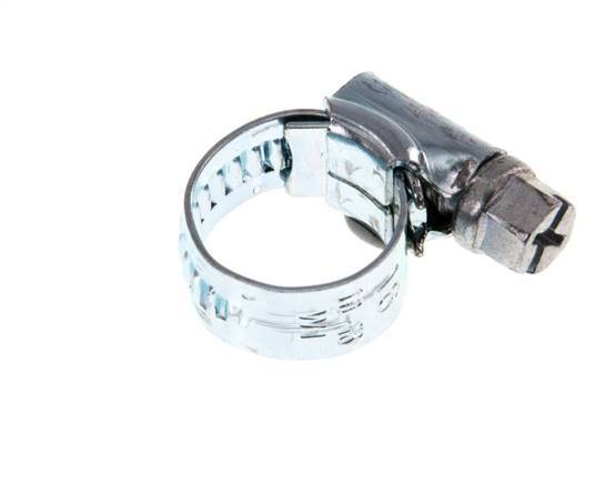10 - 16 mm Hose Clamp with a Galvanised Steel 9 mm band - Ideal [10 Pieces]