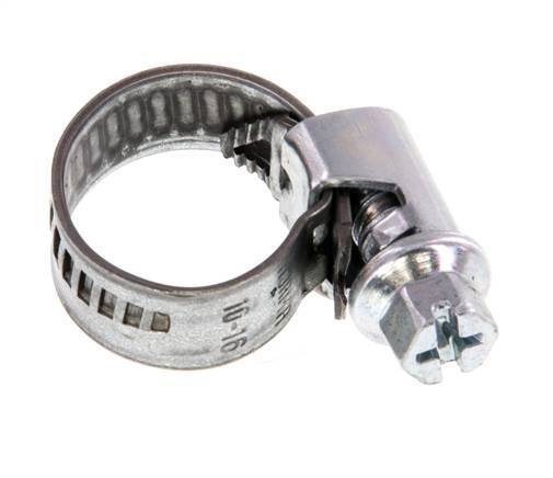 10 - 16 mm Hose Clamp with a Galvanised Steel 9 mm band - Norma [20 Pieces]