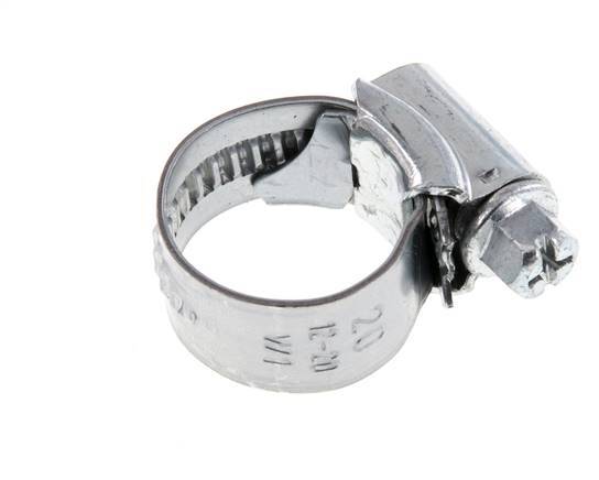 12 - 20 mm Hose Clamp with a Galvanised Steel 12 mm band - Ideal [10 Pieces]