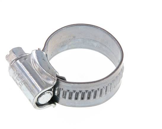 16 - 25 mm Hose Clamp with a Galvanised Steel 12 mm band - Ideal [10 Pieces]