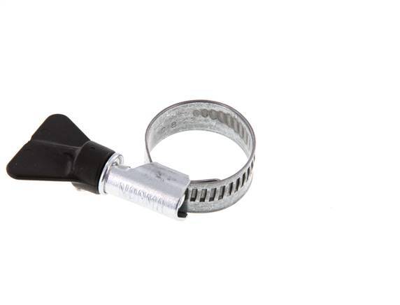 16 - 27 mm Hose Clamp with a Galvanised Steel 12 mm band With Butterfly Handle - Norma [5 Pieces]