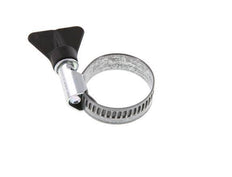 20 - 32 mm Hose Clamp with a Galvanised Steel 12 mm band With Butterfly Handle - Norma [5 Pieces]