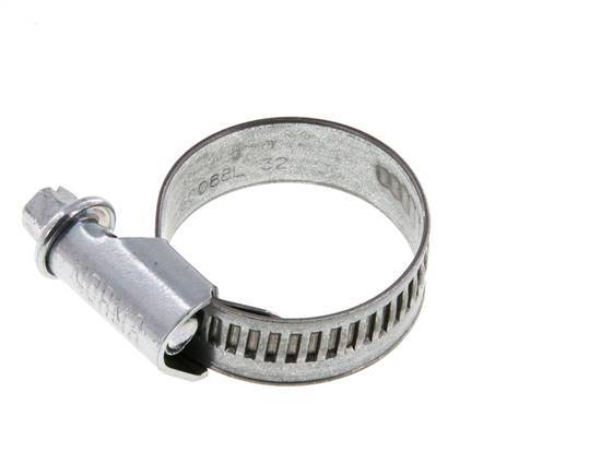 20 - 32 mm Hose Clamp with a Galvanised Steel 12 mm band - Norma [10 Pieces]