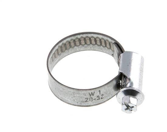 20 - 32 mm Hose Clamp with a Galvanised Steel 12 mm band - Norma [10 Pieces]