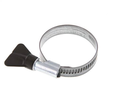 35 - 50 mm Hose Clamp with a Galvanised Steel 12 mm band With Butterfly Handle - Norma [5 Pieces]