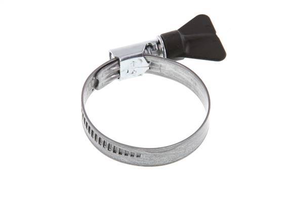 35 - 50 mm Hose Clamp with a Galvanised Steel 12 mm band With Butterfly Handle - Norma [5 Pieces]