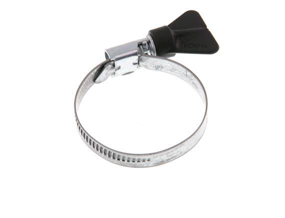 35 - 50 mm Hose Clamp with a Galvanised Steel 9 mm band With Butterfly Handle - Norma [5 Pieces]