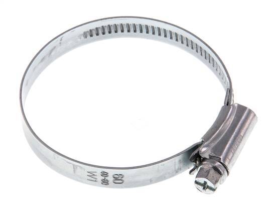 40 - 60 mm Hose Clamp with a Galvanised Steel 9 mm band - Ideal [5 Pieces]