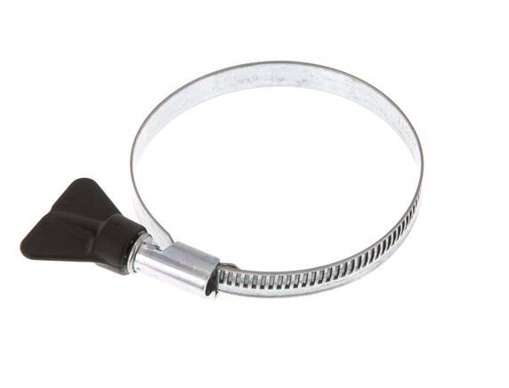 50 - 70 mm Hose Clamp with a Galvanised Steel 9 mm band With Butterfly Handle - Norma [5 Pieces]