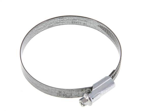 70 - 90 mm Hose Clamp with a Galvanised Steel 12 mm band - Norma [5 Pieces]