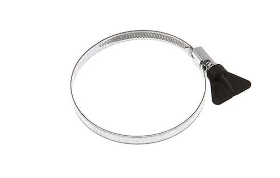 80 - 100 mm Hose Clamp with a Galvanised Steel 9 mm band With Butterfly Handle - Norma [5 Pieces]