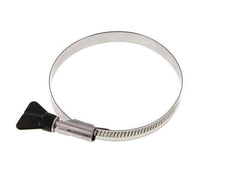 80 - 100 mm Hose Clamp with a Stainless Steel 304 12 mm band With Butterfly Handle - Norma