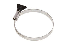 80 - 100 mm Hose Clamp with a Stainless Steel 304 12 mm band With Butterfly Handle - Norma