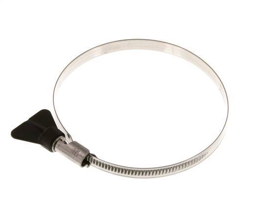 80 - 100 mm Hose Clamp with a Stainless Steel 304 9 mm band With Butterfly Handle - Norma [2 Pieces]