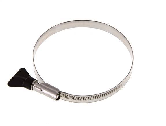 90 - 110 mm Hose Clamp with a Stainless Steel 304 12 mm band With Butterfly Handle - Norma
